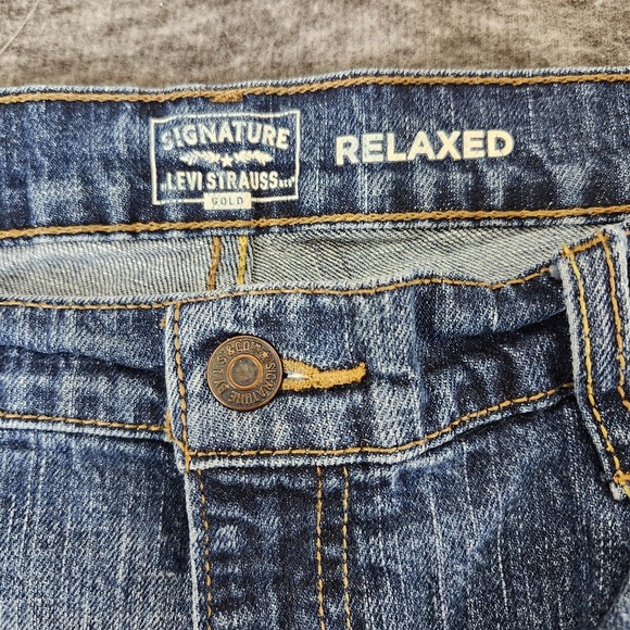 Levi Strauss Signature Gold Relaxed Straight Leg Men's Blue Jeans 40x30 - Picture 3 of 9